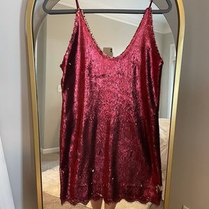 NWOT Free People Red Mini Dress